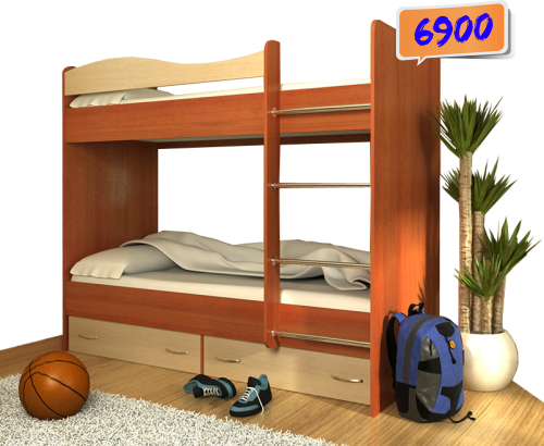 Детская кровать 2-ярусная цена 6900
